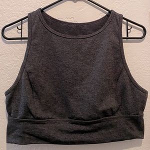 Dark Grey Joy Lab High Neck Racer Back sports bra